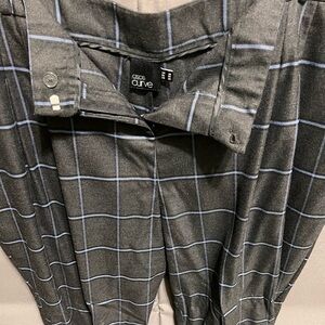 ASOS Curve Women's Black, Gray and Blue Plaid Pants